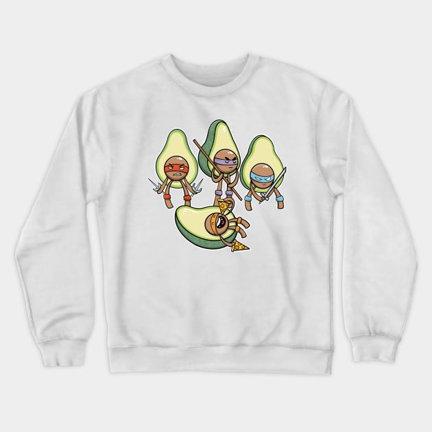 Ninja Avocados Crewneck Sweatshirt by Narwhal-Scribbles